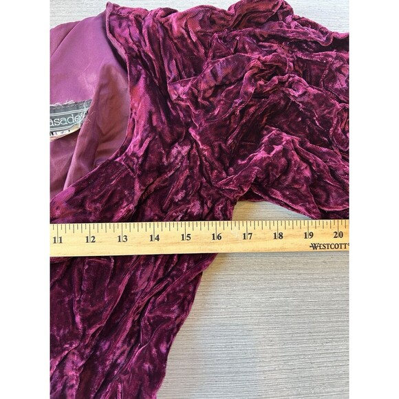 Vintage Casadei Velvet Victorian Edwardian Formal Dress Cosplay Red Purple - Picture 6 of 8